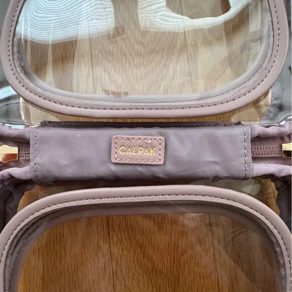 Calpak Small Clear Cosmetics Case in Mauve - Picture 6 of 7